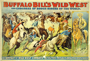 A poster for Buffalo Bill's Wild West show c1899