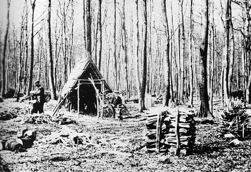A bodger's camp