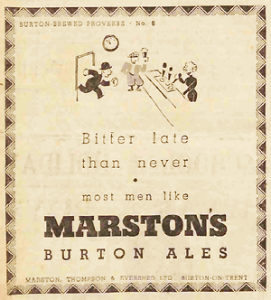 Advertisement for Burton Ales