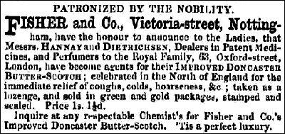 An advertisement for butterscotch.