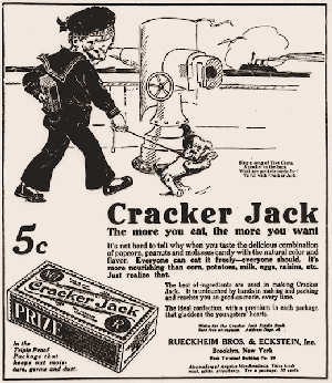 An early ad for Cracker Jack