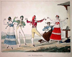 A French engraving of the fandango
