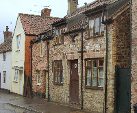 A row of old houses in North Devon