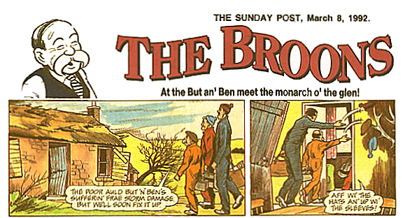 Part of a comic strip of The Broons